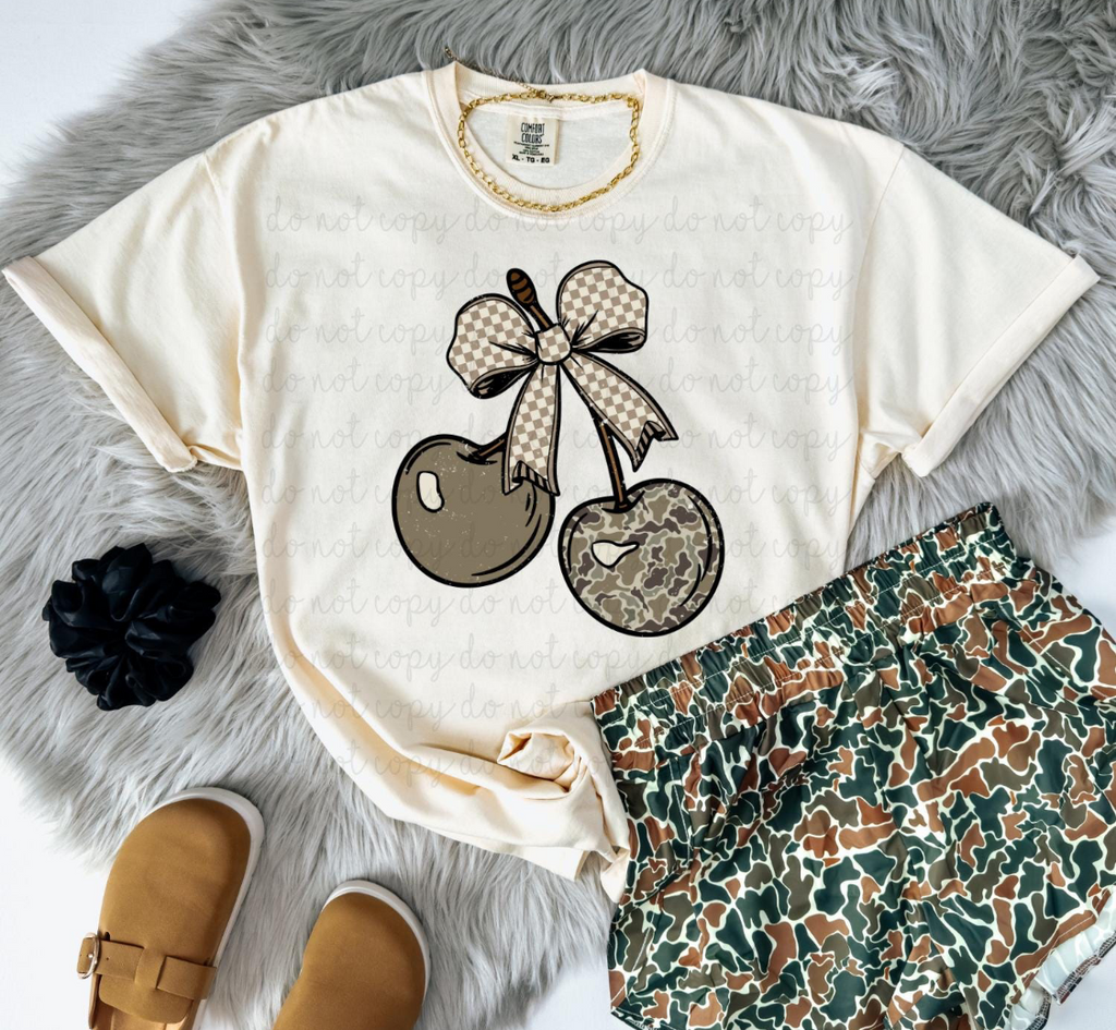 “Camo Coquette Cherries”