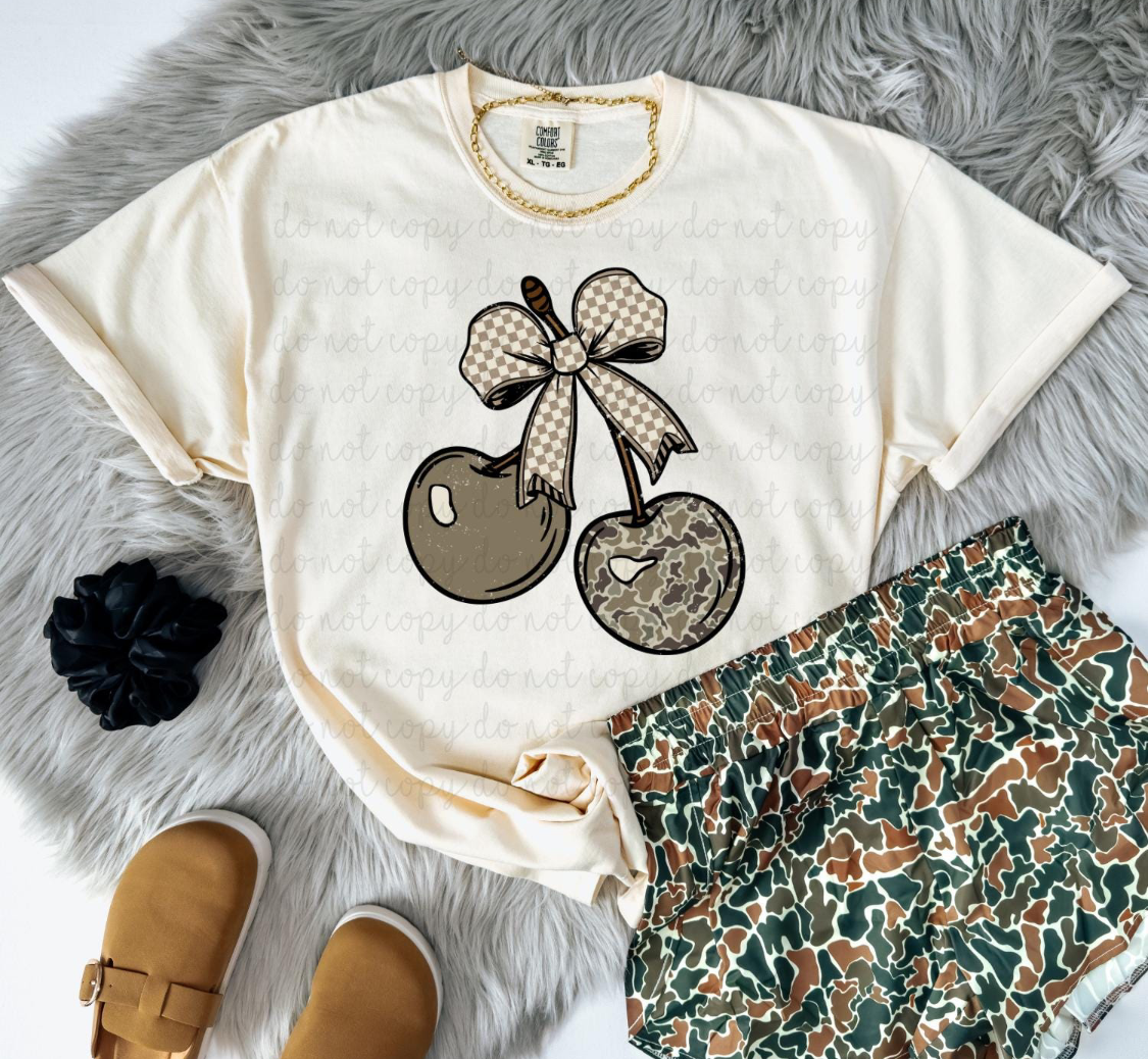 “Camo Coquette Cherries”