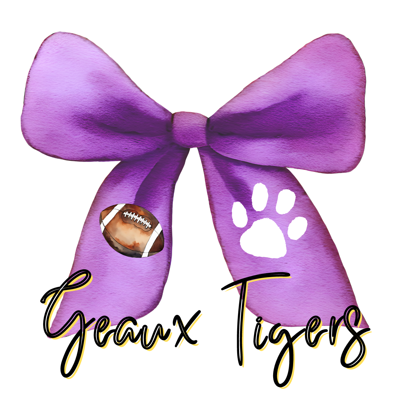 GEAUX TIGERS COQUETTE BOW