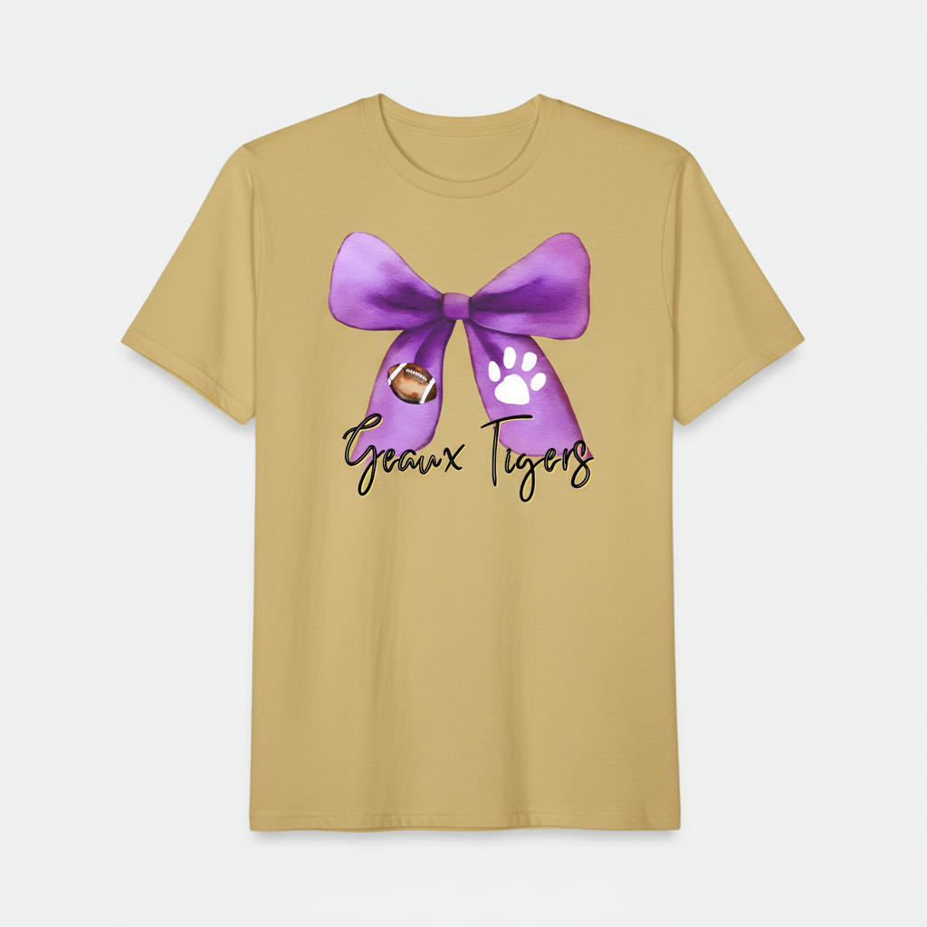 GEAUX TIGERS COQUETTE BOW