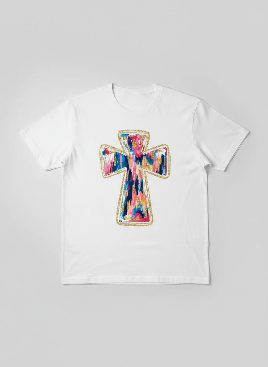 Watercolor- Stained Glass Cross