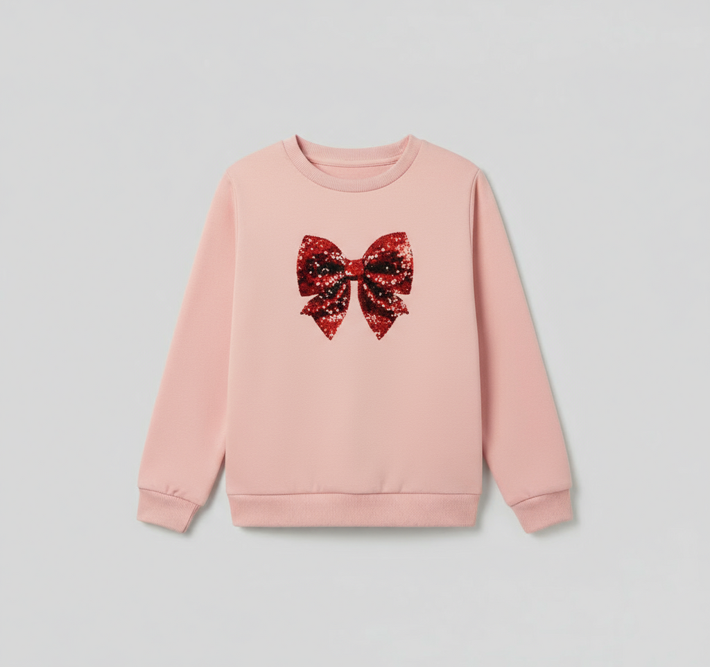 Red Sequin Bow Coquette