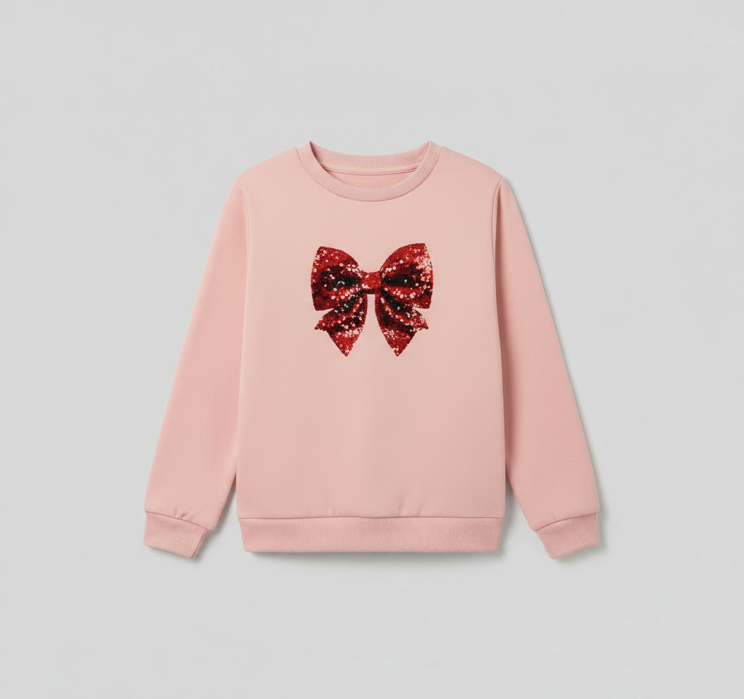 Red Sequin Bow Coquette