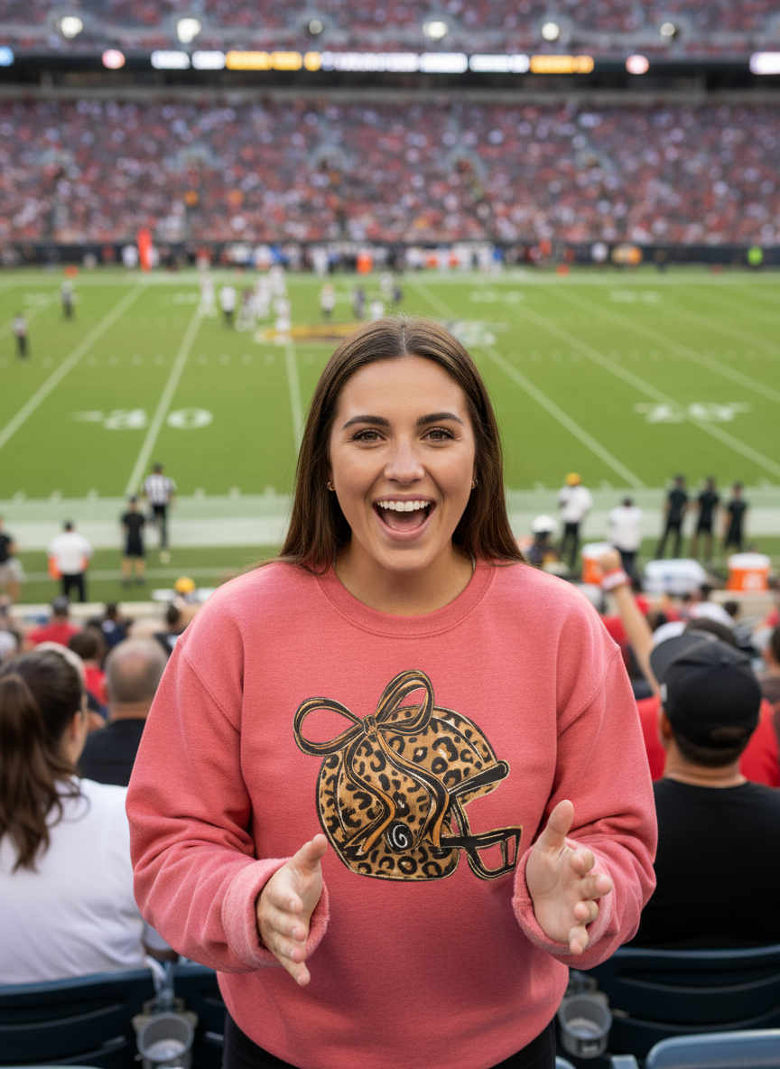 "Leopard Football Helmet"