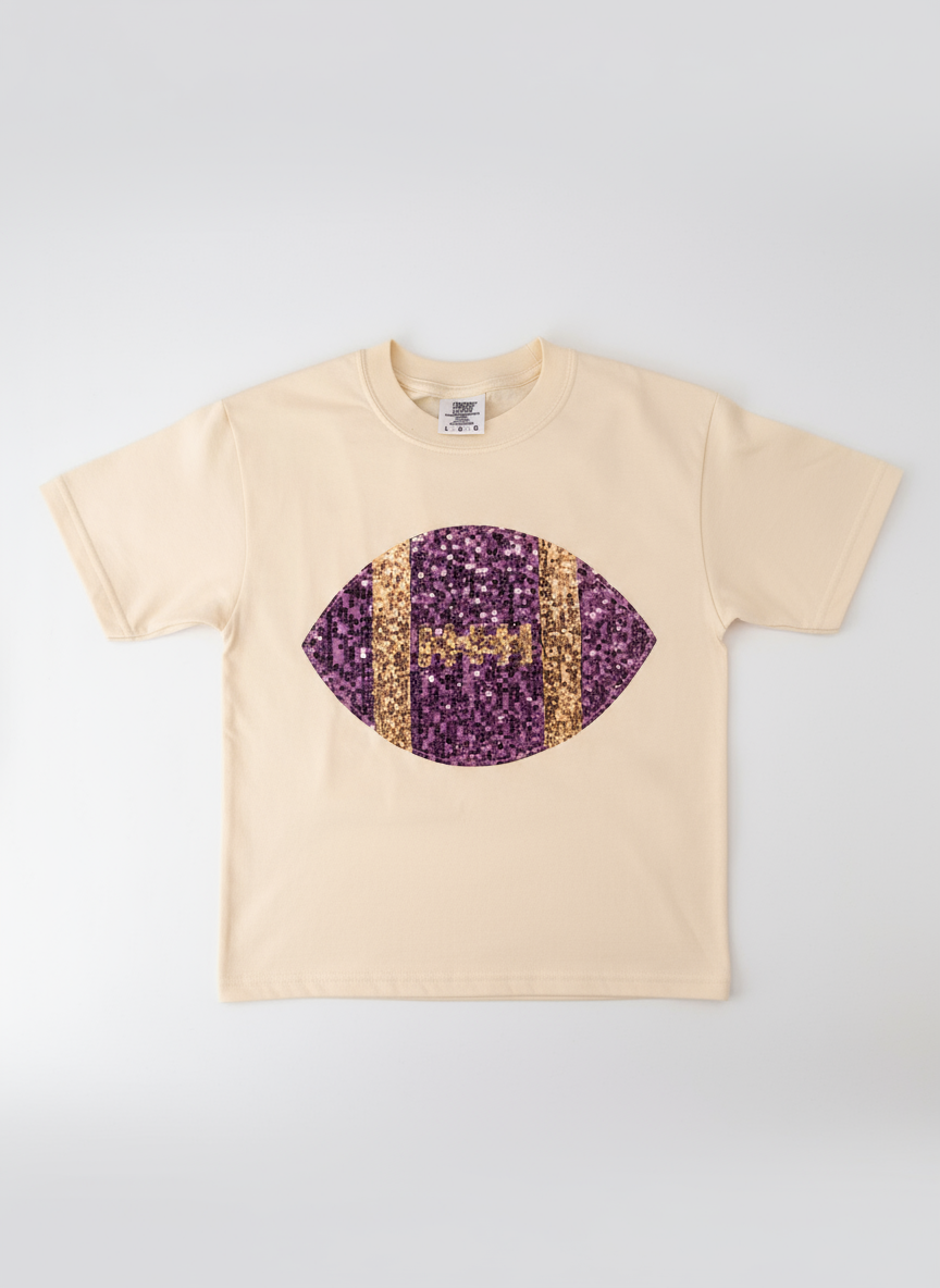"Faux Sequin LSU Football"