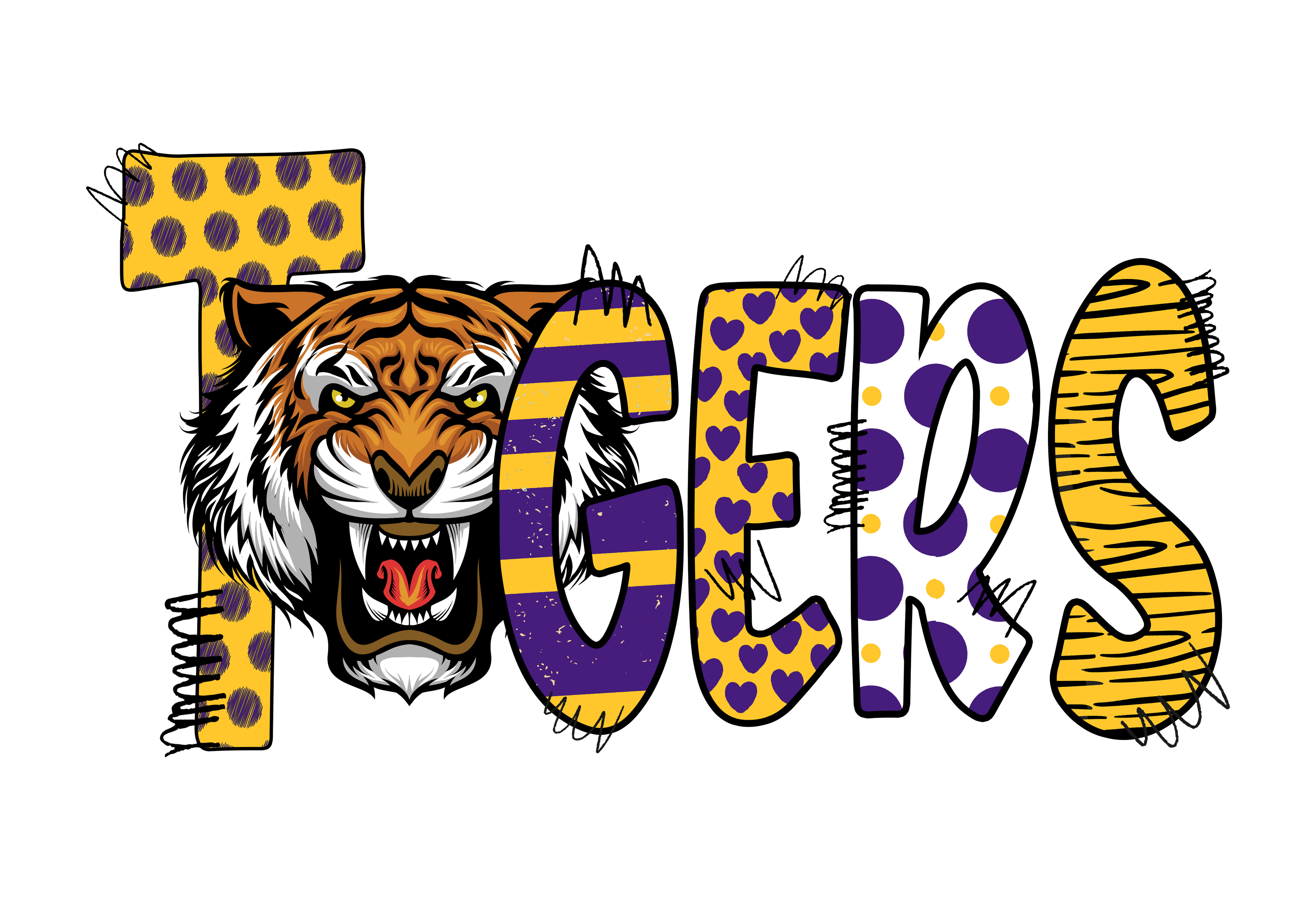 TIGERS!! Applique design...