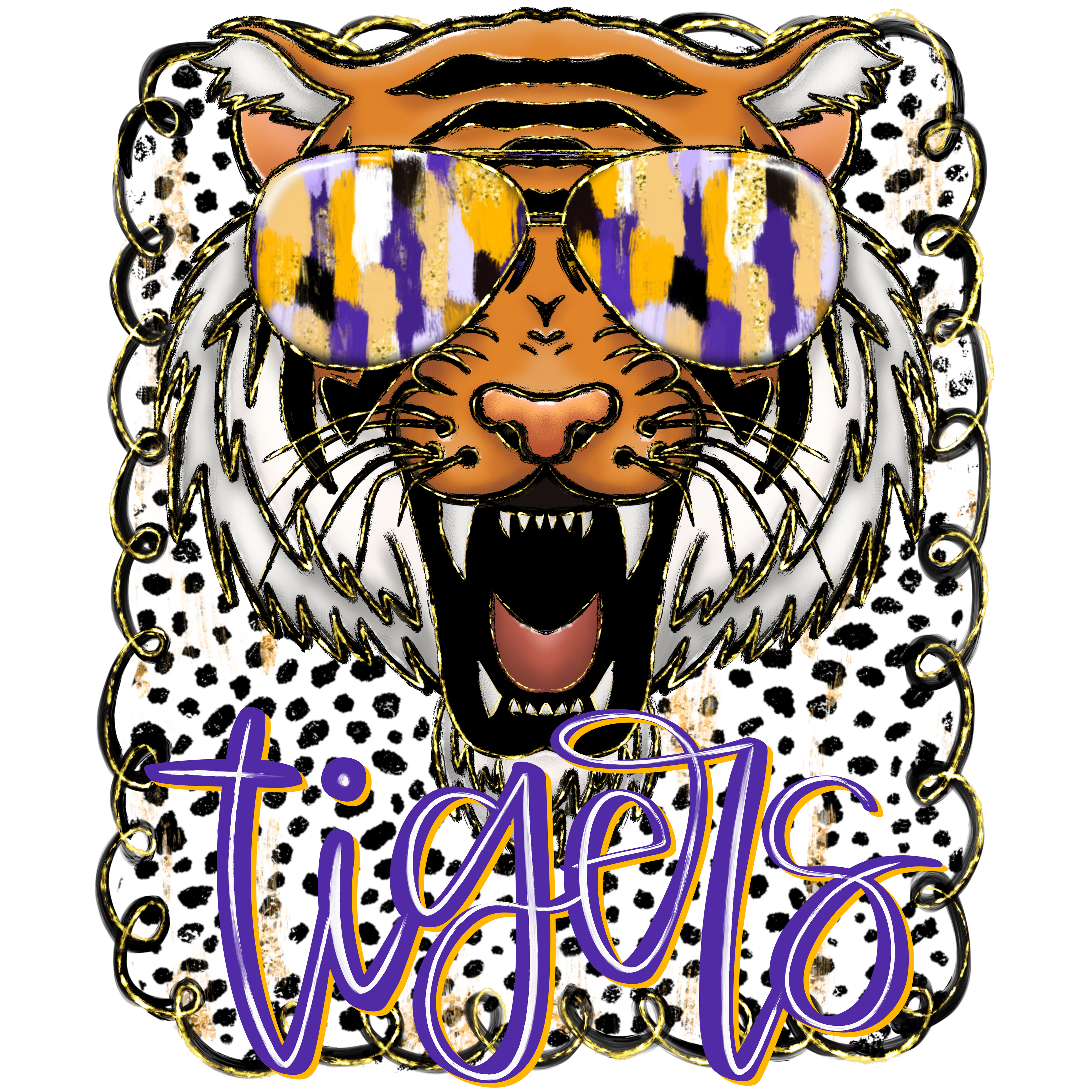 Tigers Purple and Gold Sunglasses!!