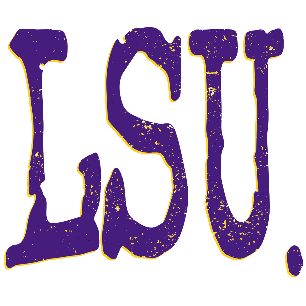 LSU. DTF printed on Comfort Color Tee