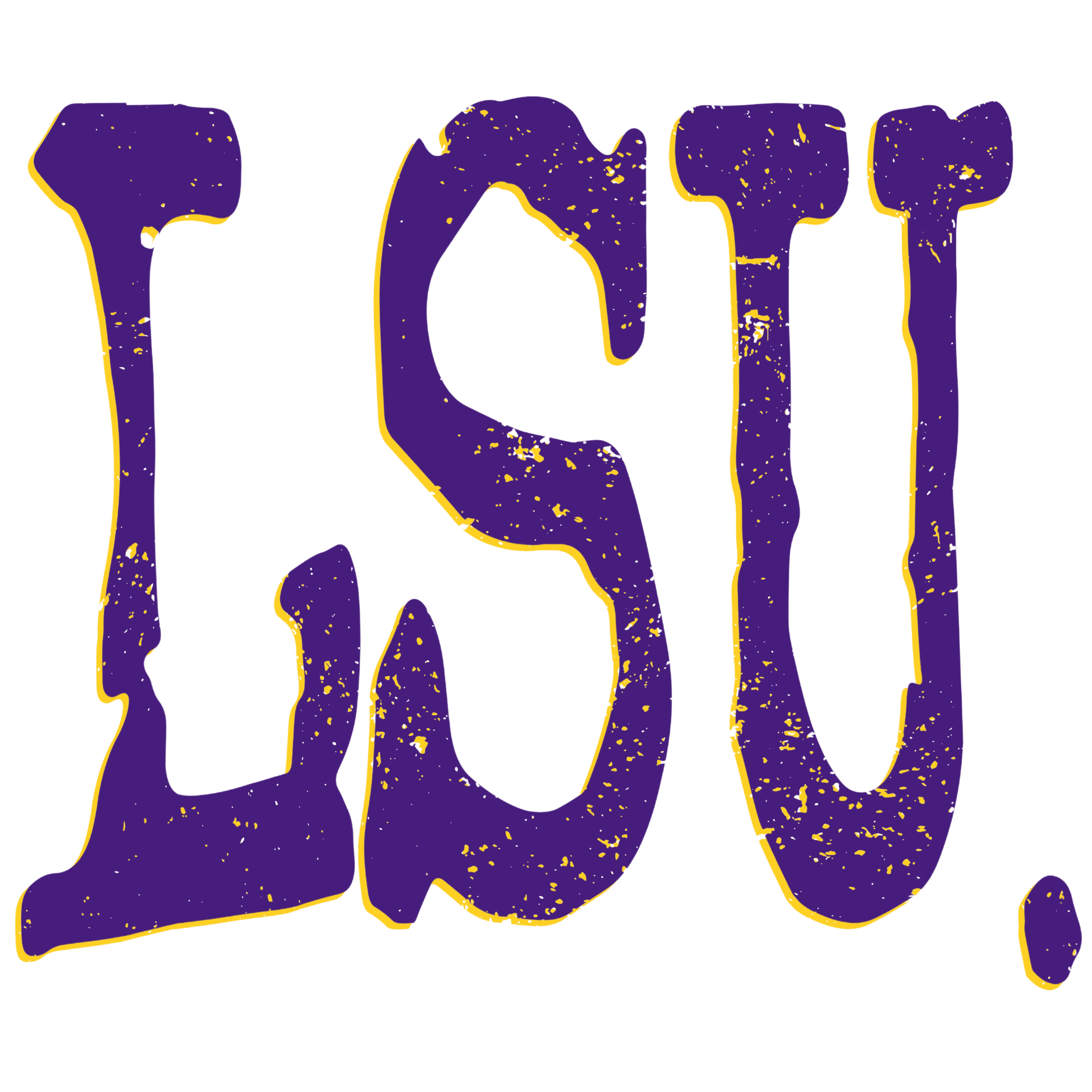 LSU. DTF printed on Comfort Color Tee