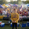 LSU. DTF printed on Comfort Color Tee